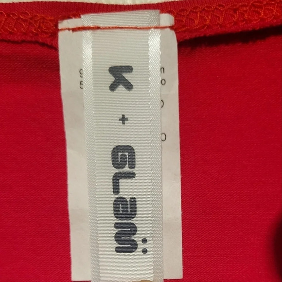 K+Glam Leotard PLUS SIZE - RED (Size 3X) - Picture 6 of 6